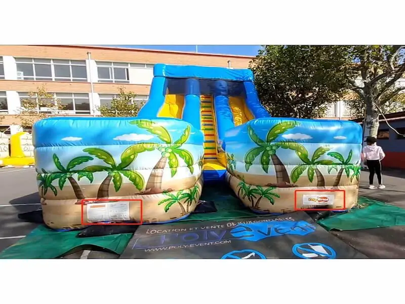 Toboggan Bassin Double Splash Plage